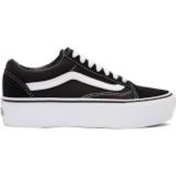 black platform vans cheap online